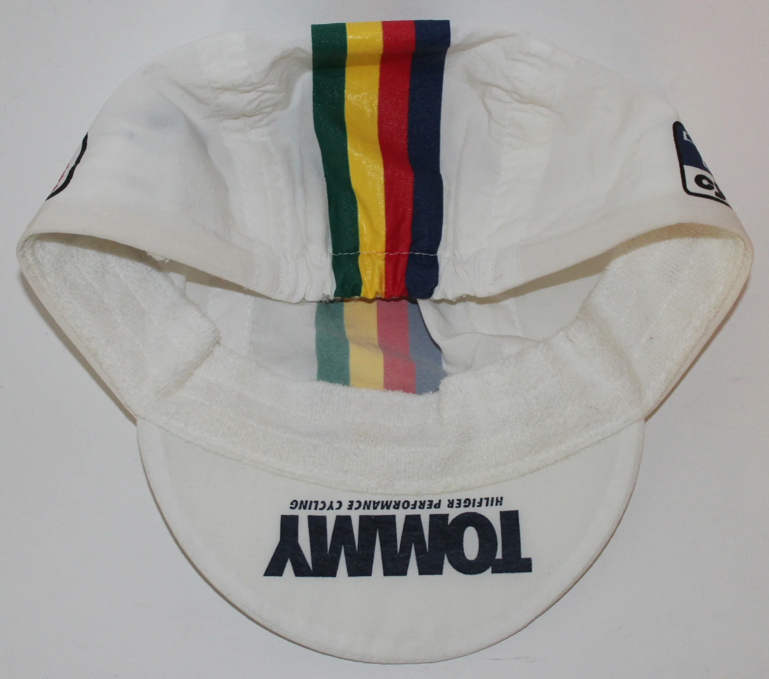 Vintage Tommy Hilfiger Cycling Gear White Cycle Cap — RootsBK